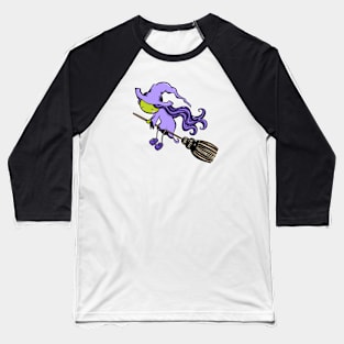 Cute Witch on Broom Baseball T-Shirt